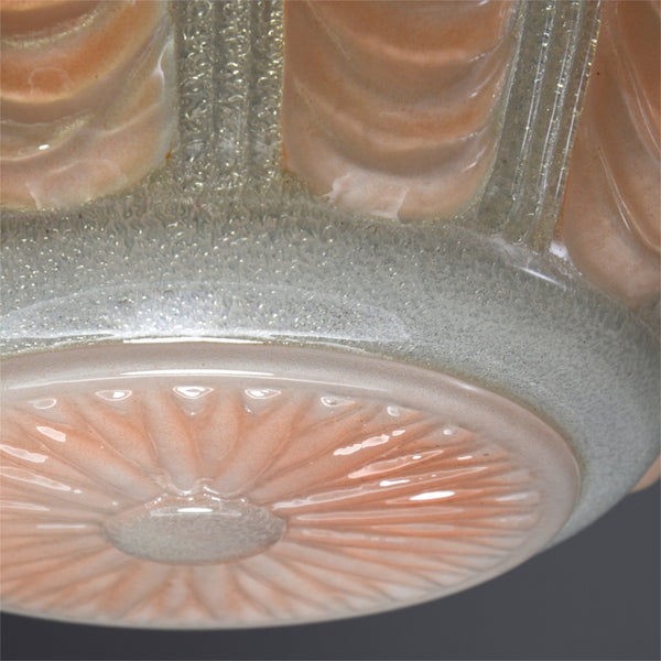 1940s-1950s flycatcher frosted glass ceiling light