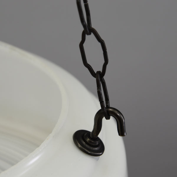 1950s Mid-Century white glass flycatcher