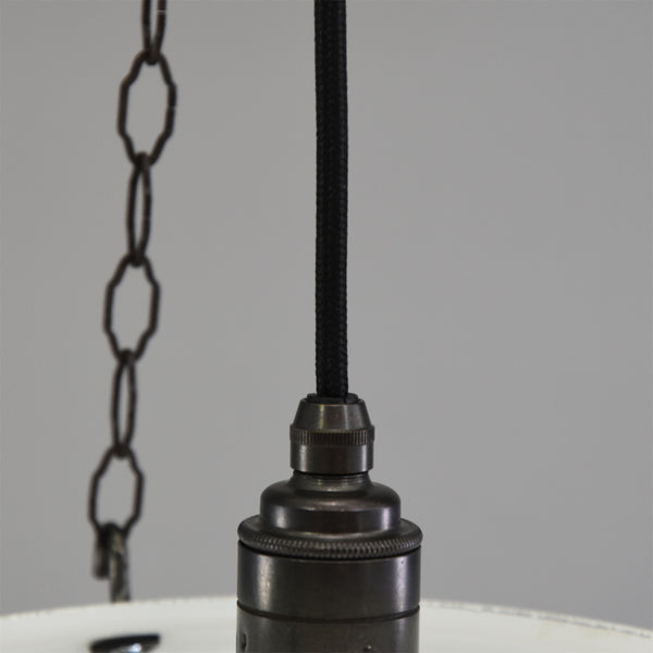 1950s Mid-Century white glass flycatcher