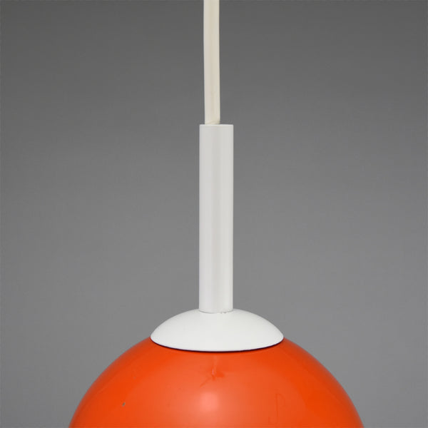 Mid-Century Modern 1970s Italian opaline glass pendant ceiling light