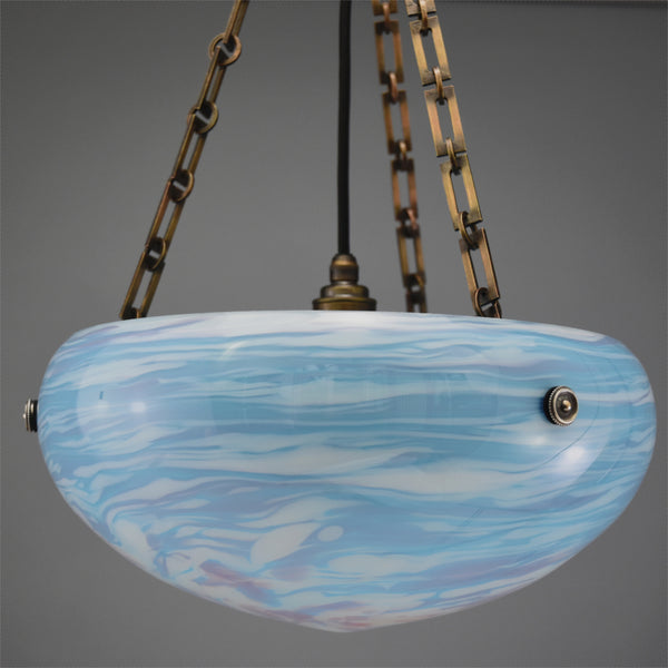 Stunning 1920s-1930s art deco  flycatcher with blue marbling