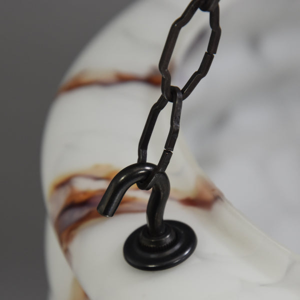 Extra large 1920s-1950s flycatcher/Plafonnier glass bowl ceiling light