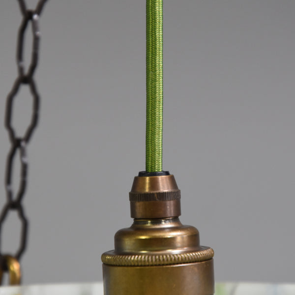 Large Art Deco stepped design flycatcher ceiling light
