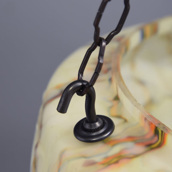 Impressive extra large art deco glass flycatcher light