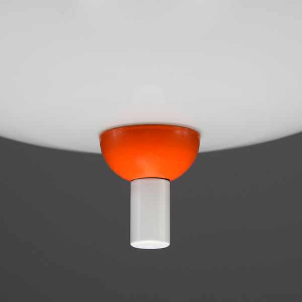 Mid-Century Modern 1970s Italian opaline glass pendant ceiling light