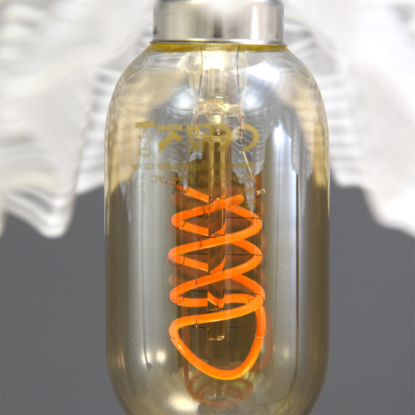 French farmhouse style 1950s frosted glass coolie pendant light shade