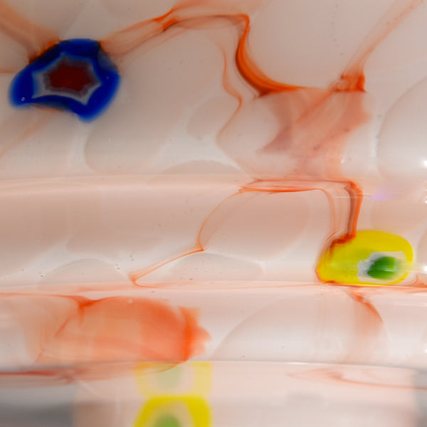 Mid-Century Modern flycatcher glass bowl ceiling light with avant-garde marbling