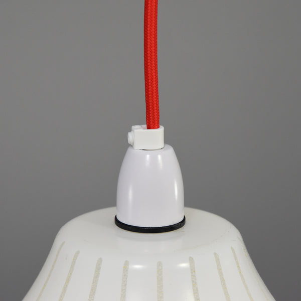 1950s-1960s retro white glass pendant shade