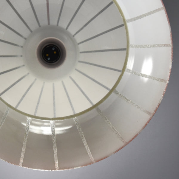 1950s-1960s retro white glass pendant shade