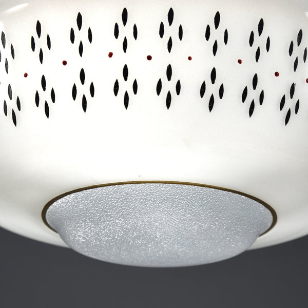 Mid-Century Modern 1950s frosted glass flycatcher