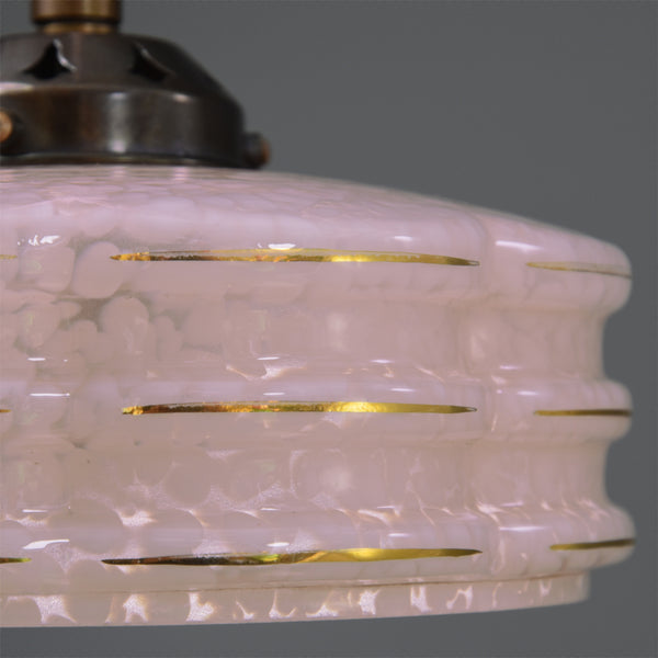 1930s-1950s Set of 3 period pendant light shades