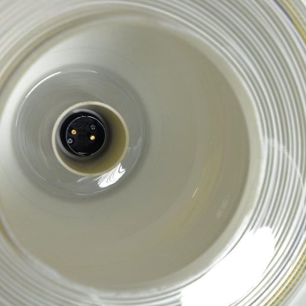 1960s white and clear glass Mid-Century ceiling light