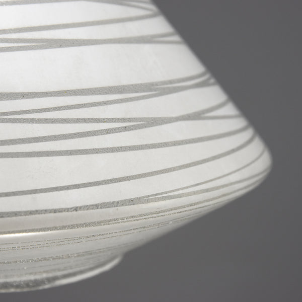 1950s-1960s Mid-Century Modern frosted glass pendant