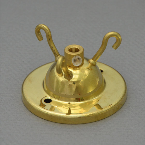 Art Deco Flycatcher/Plafonnier glass bowl ceiling light with cream sides and black and gold decoration