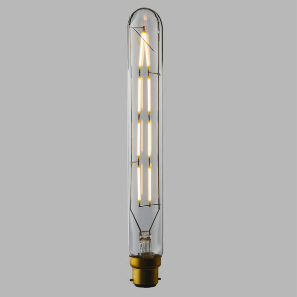 Pair of tall 1970s clear glass pendant lights with frosted banding