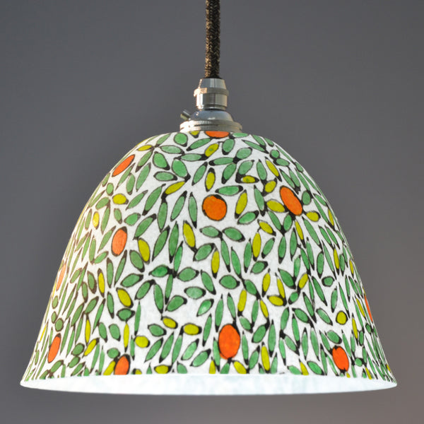 Landlines 'Pate de verre' glass Pendant/Ceiling light Orange tree