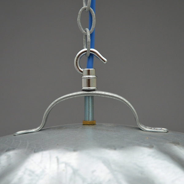 Repurposed galvanised dustbin lid  Ceiling Light/Pendant Light
