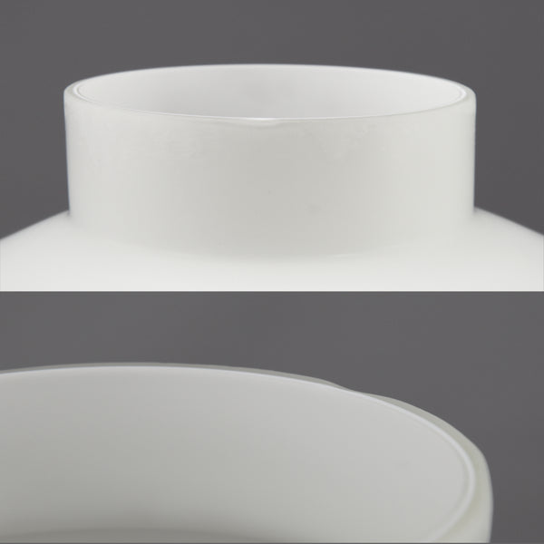 1960s white ribbed glass ceiling pendant