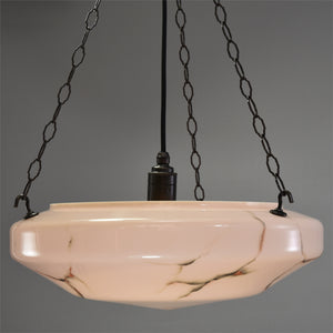 1920s-1940s pink glass flycatcher glass ceiling light 