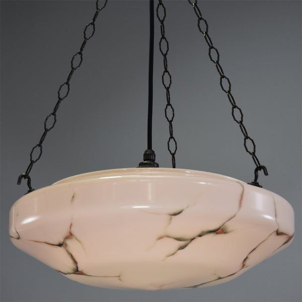 1920s-1940s pink glass flycatcher glass ceiling light 