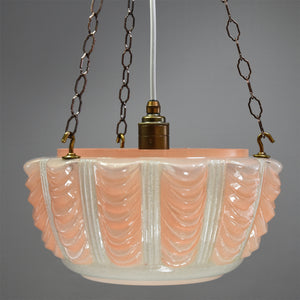 1940s-1950s flycatcher frosted glass ceiling light 