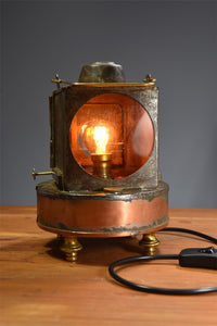 Golden age of British rail travel table lamp/desk lamp