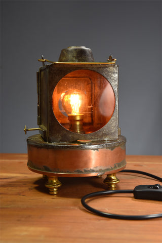 Golden age of British rail travel table lamp/desk lamp