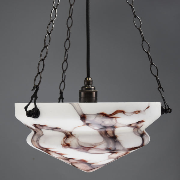 Striking 1940s-1950s flycatcher ceiling light 