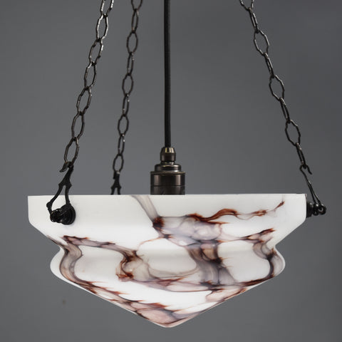 Striking 1940s-1950s flycatcher ceiling light 