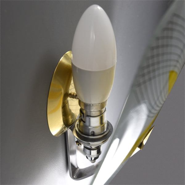Napako 1950s-1960s Mid-Century Modern semi-flush/fixed ceiling light and two wall lights, sold as a set