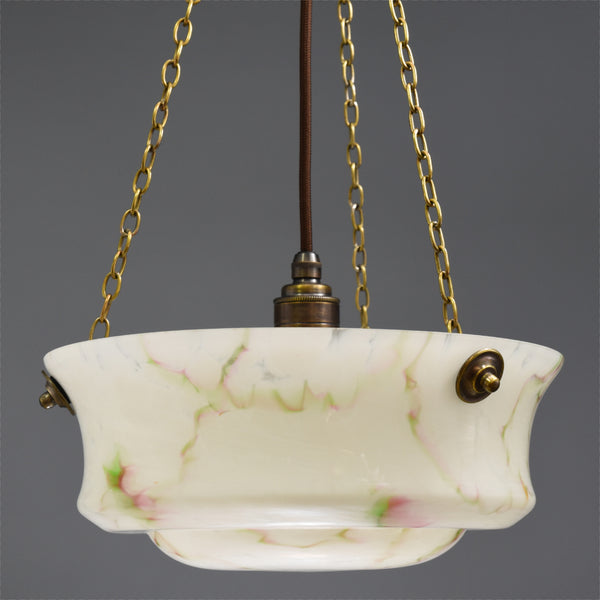 1930s-1950s vintage glass flycatcher ceiling light shade