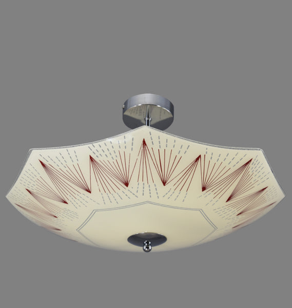 Wonderful 1960s Napako Mid-Century Modern fixed ceiling light