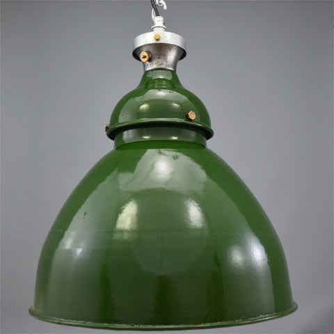 Extra large 1950s 'Benjamin' industrial pendant shades