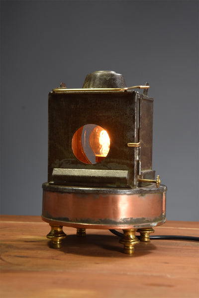Golden age of British rail travel table lamp/desk lamp