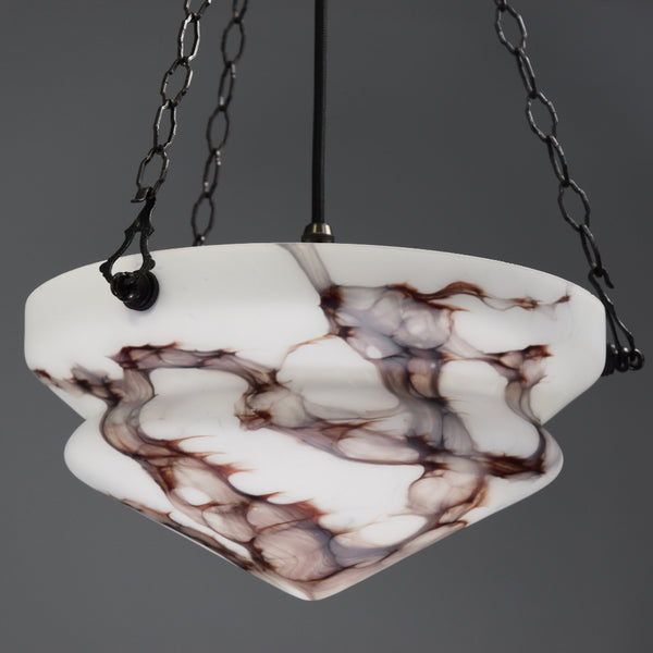 Striking 1940s-1950s flycatcher ceiling light 