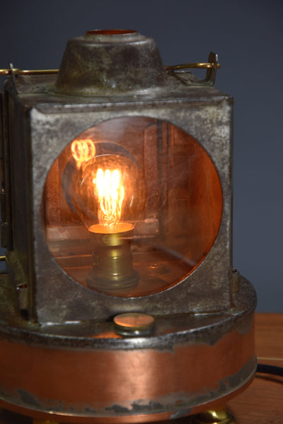 Golden age of British rail travel table lamp/desk lamp