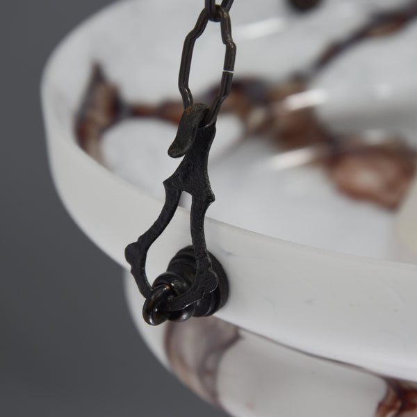 Striking 1940s-1950s flycatcher ceiling light 