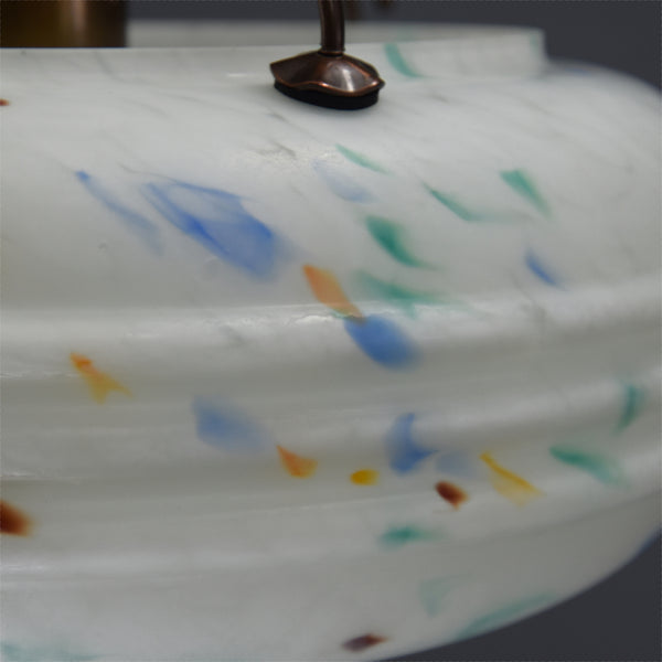 1940s-1950s flycatcher ceiling light with multi-colour flecks