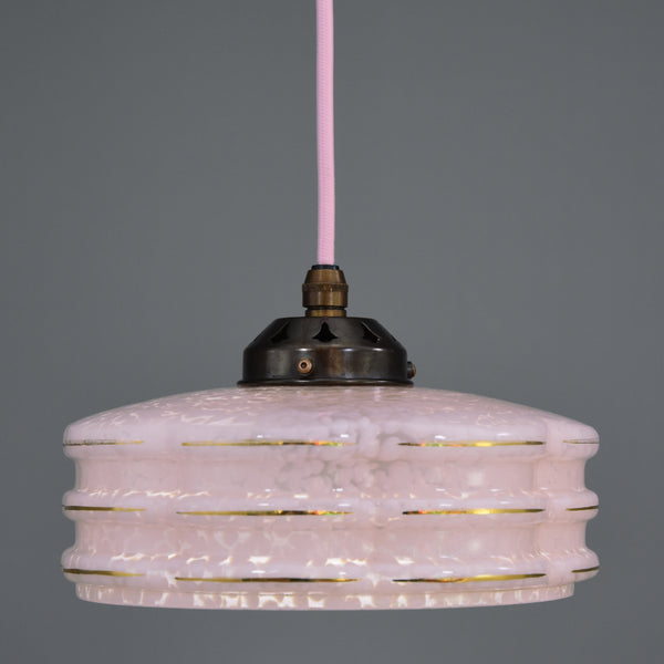 1930s-1950s Set of 3 period pendant light shades