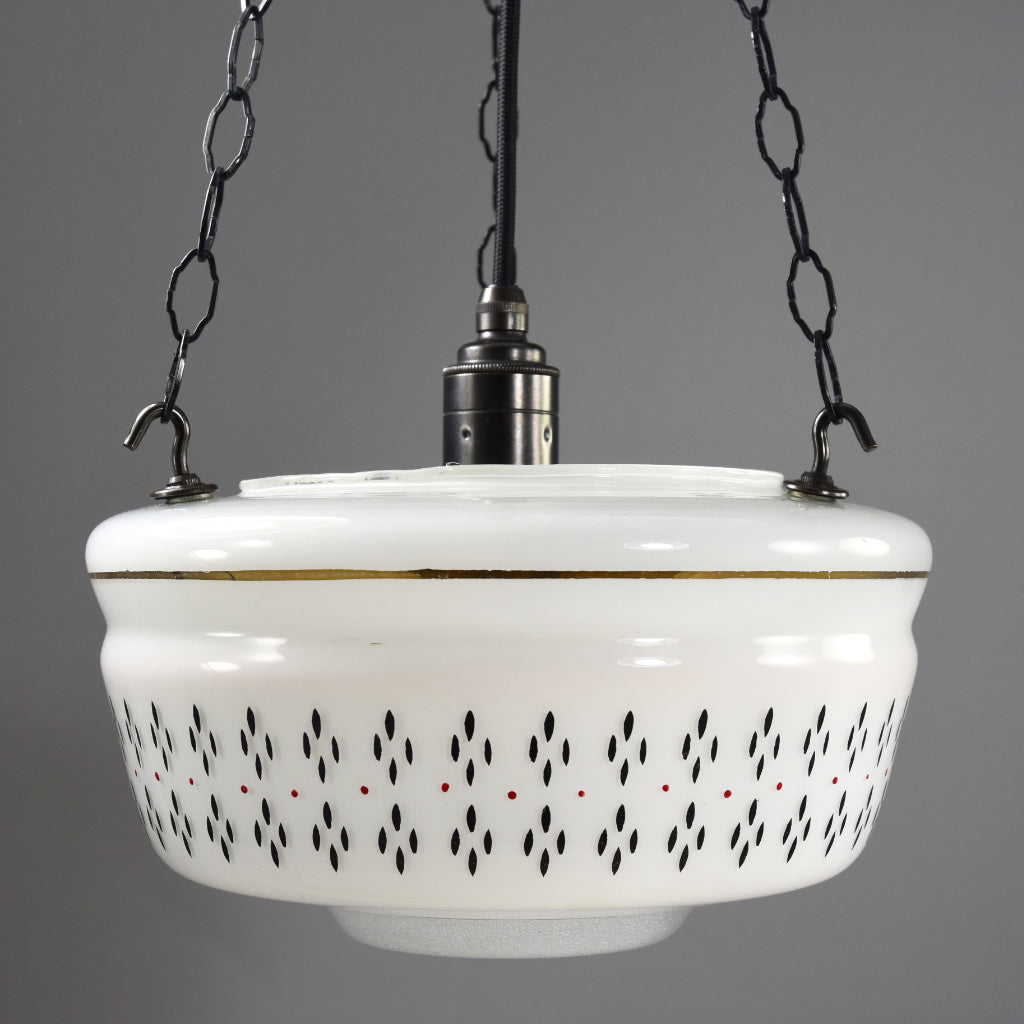 Mid-Century Modern 1950s frosted glass flycatcher 