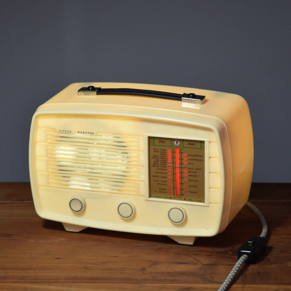 洋楽 MAESTRO THE LIGHT The Light Programme — 1950s Little Maestro Radio Table Lamp – it's