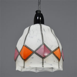 1920s-1930s Glass pendant light shade