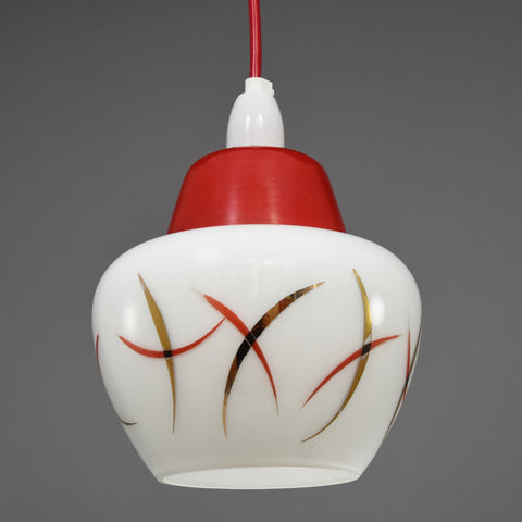 1950s/1960s  white glass ceiling light