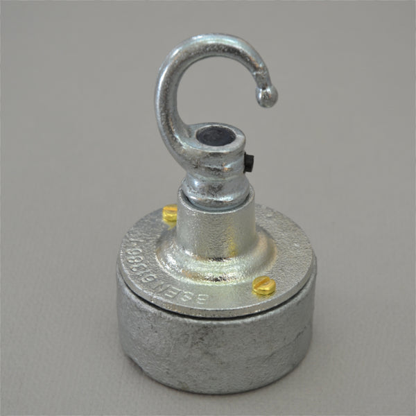 1950s Benjamin green enamelled industrial pendant