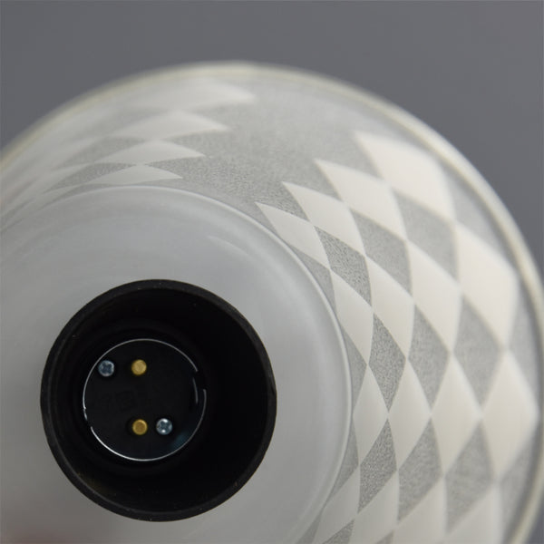 1960s-1970s ceiling lights with white checkered patterns