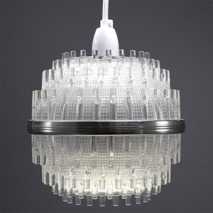 1960s space age clear perspex pendant ceiling light 