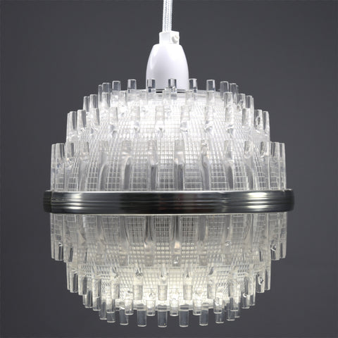 1960s space age clear perspex pendant ceiling light 