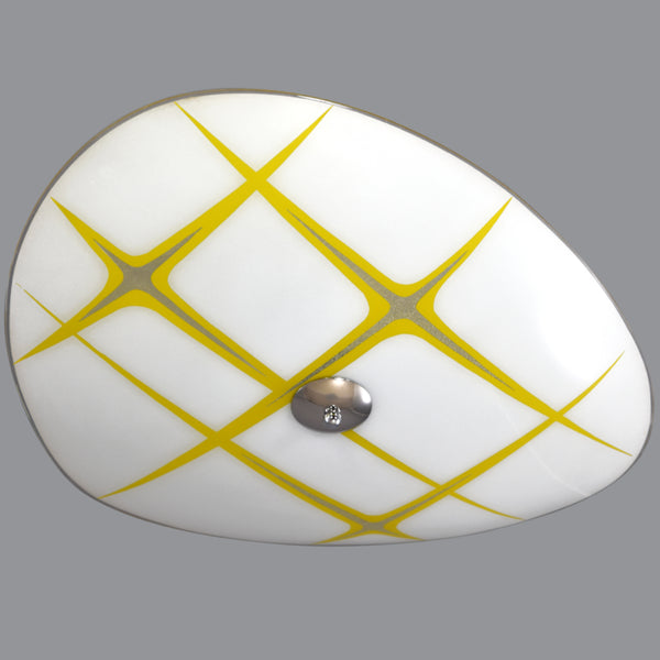 Napako Mid-Century Modern ceiling light with yellow cosmic star pattern