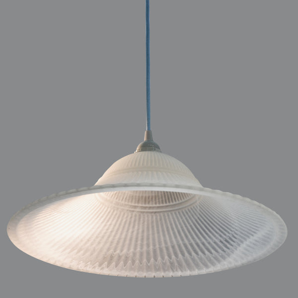 Marbled fluted and sandblasted glass pendant shade/ceiling light