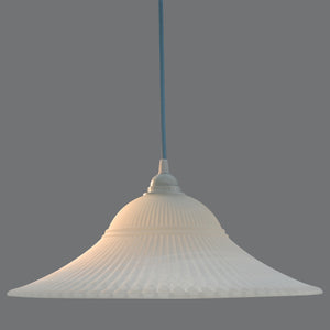 Marbled fluted and sandblasted glass pendant shade/ceiling light